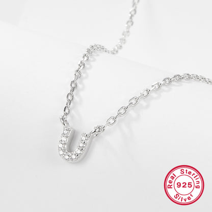 K & S | Damen Halskette 925 Silber mit Buchstabe – Eleganter Initialen Schmuck & Geschenkidee