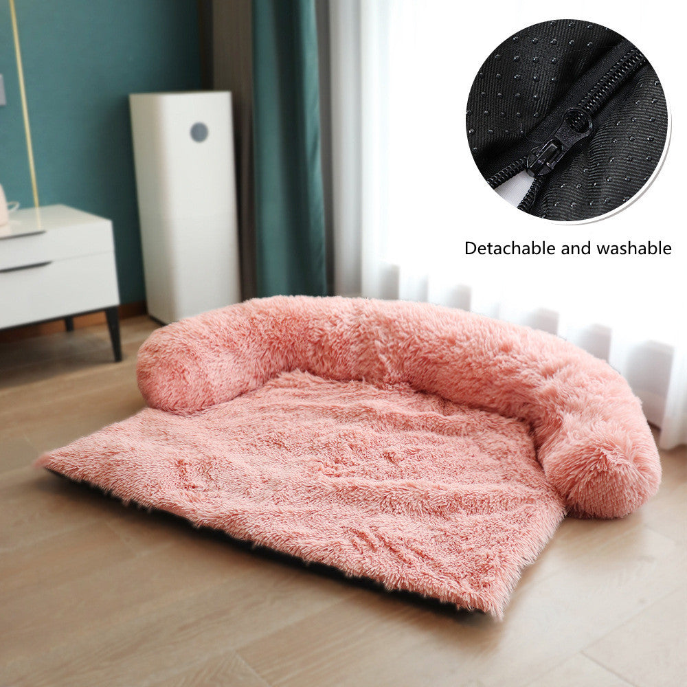 K & S | Waschbares Haustierbett mit Abnehmbarem Bezug - Weiche Matte & Sofa-, Auto- & Bodenschutz für Hunde & Katzen