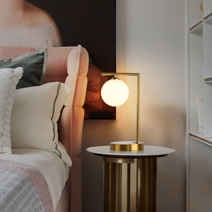 K & S | Designer Tischlampe – Moderne Glaslampe mit Touchfunktion & warmem LED-Licht für Schlafzimmer & Wohnzimmer