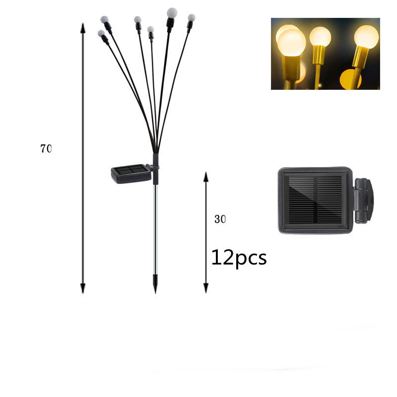 K & S | Solar Gartenleuchten – Schwingende LED-Glühwürmchen für stimmungsvolle Außenbeleuchtung