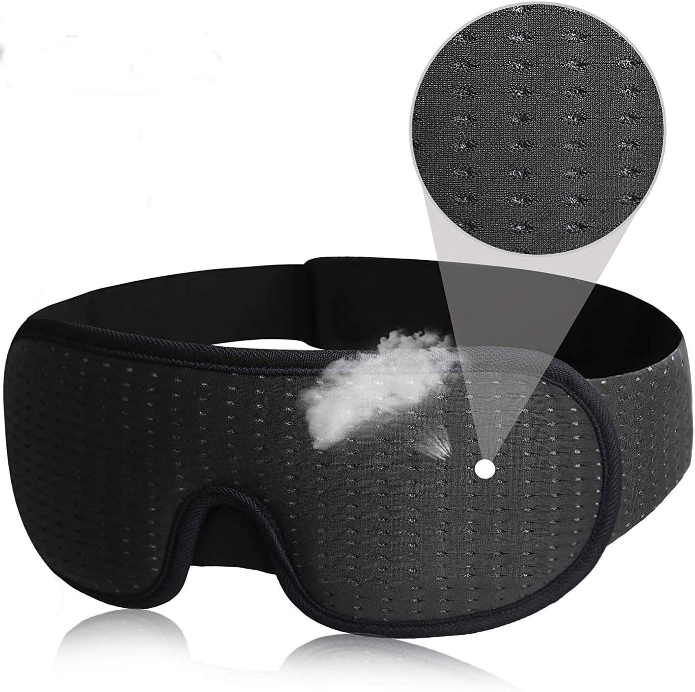 K & S | 3D Schlafmaske Hohlraum Augenmaske – Lichtdicht & Druckfrei für Schlaf & Reisen