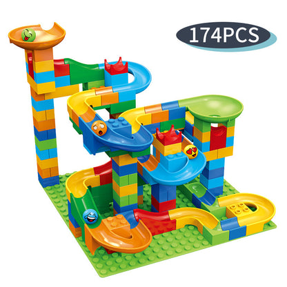 K & S | Große Kugelbahn Bausteine Set - Kreatives Lernspielzeug & Konstruktionsspiel für Kinder